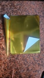Golden sheet for selling mehandi cone with white cotting (Size 6×9) - Image 2
